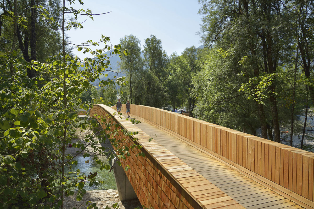 new bicycle bridge over Sava River
