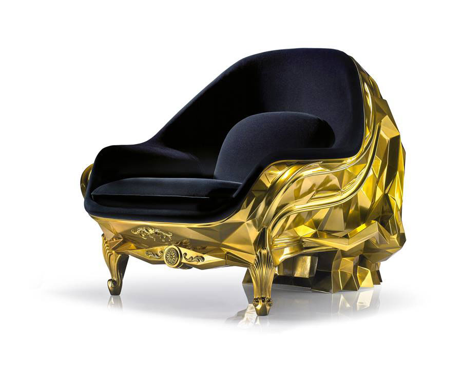 Harow's Gold-Plated Skull Armchair