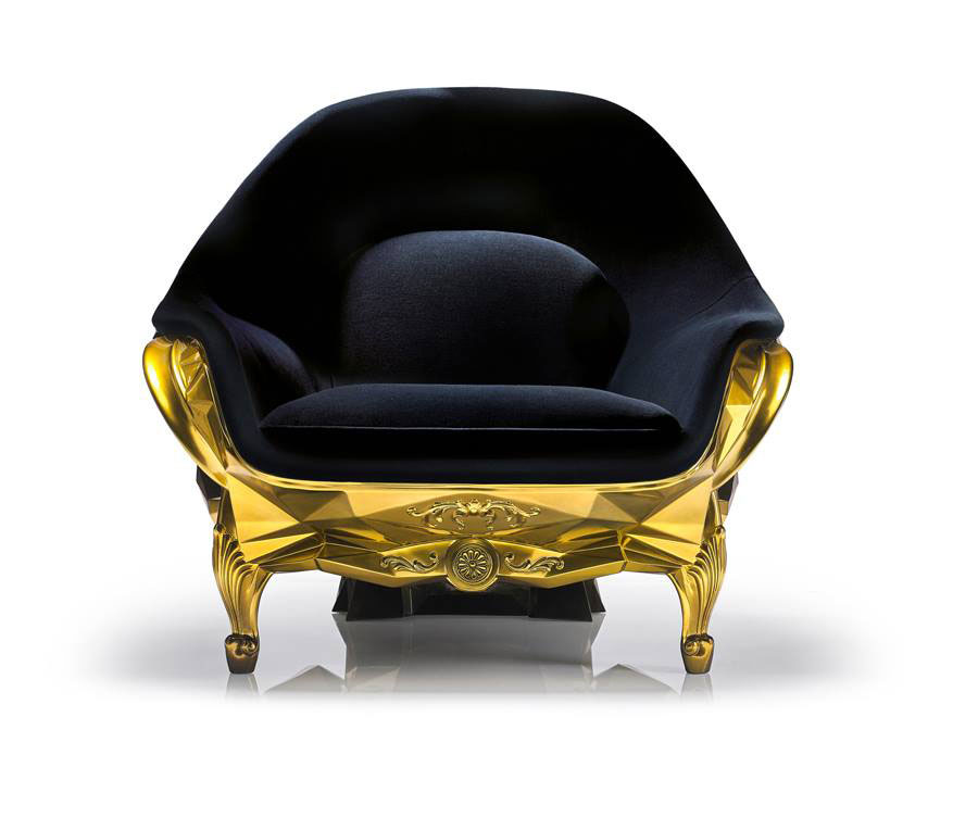 Harow's Gold-Plated Skull Armchair