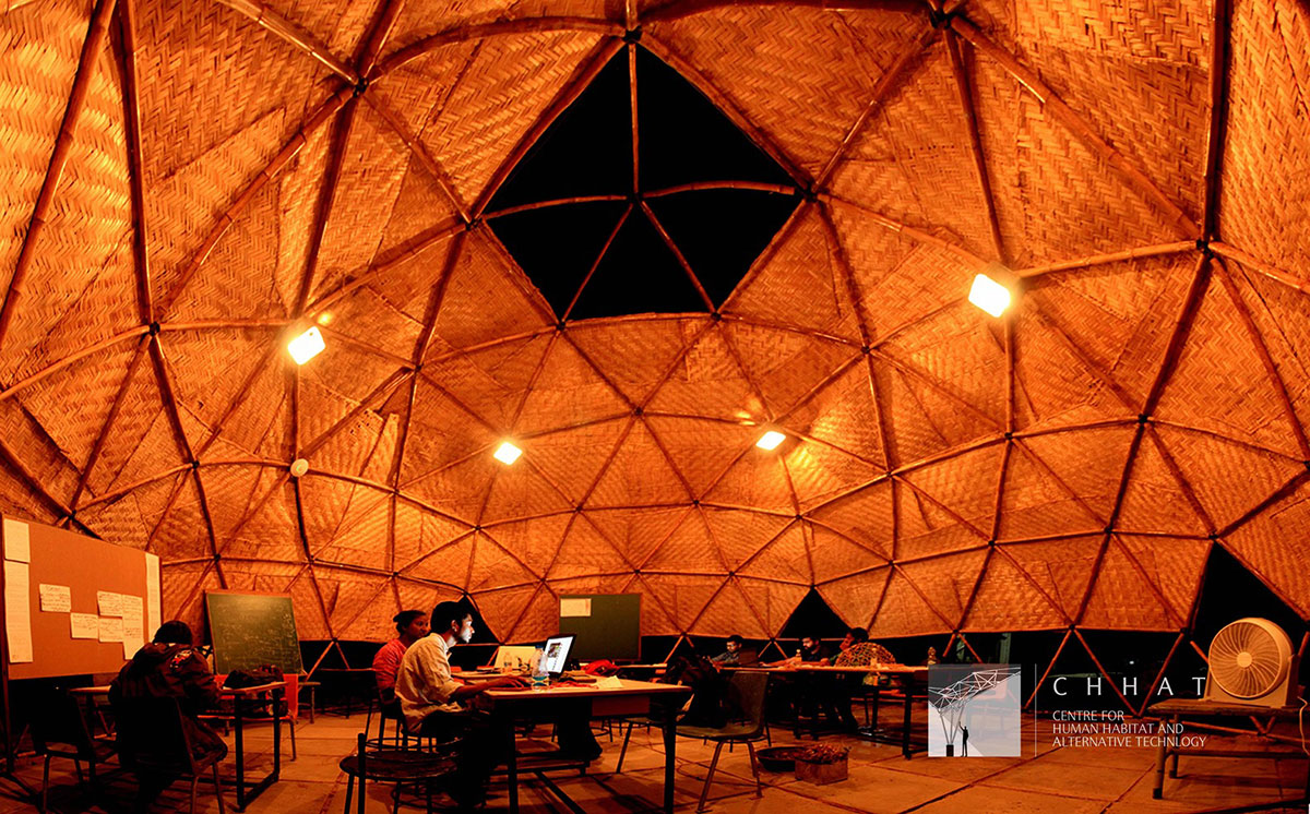 bamboo geodesic domes