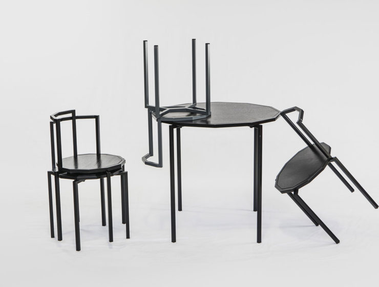 Spidy chair and table by Mario Alessiani