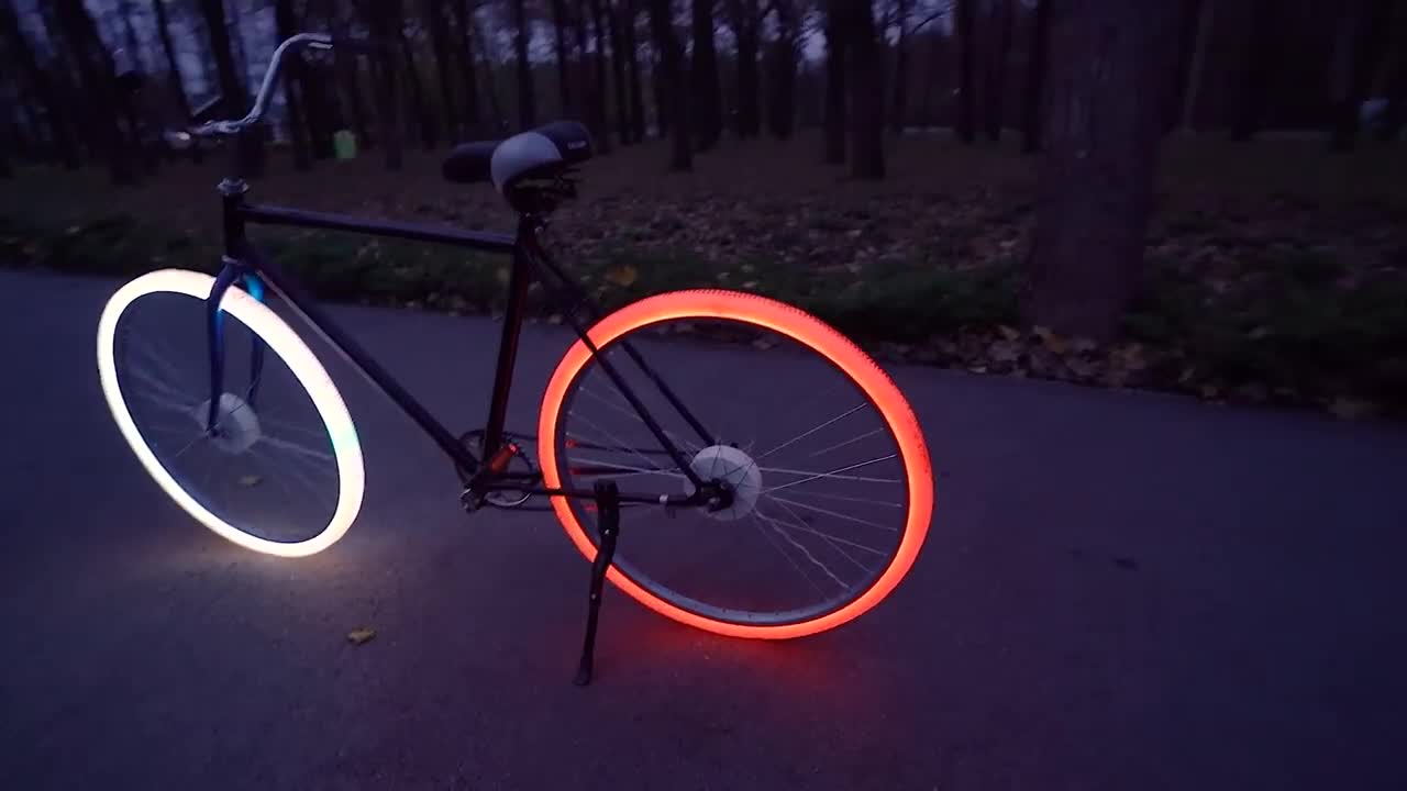 Unique bicycle tire with RGB light 20230225-1