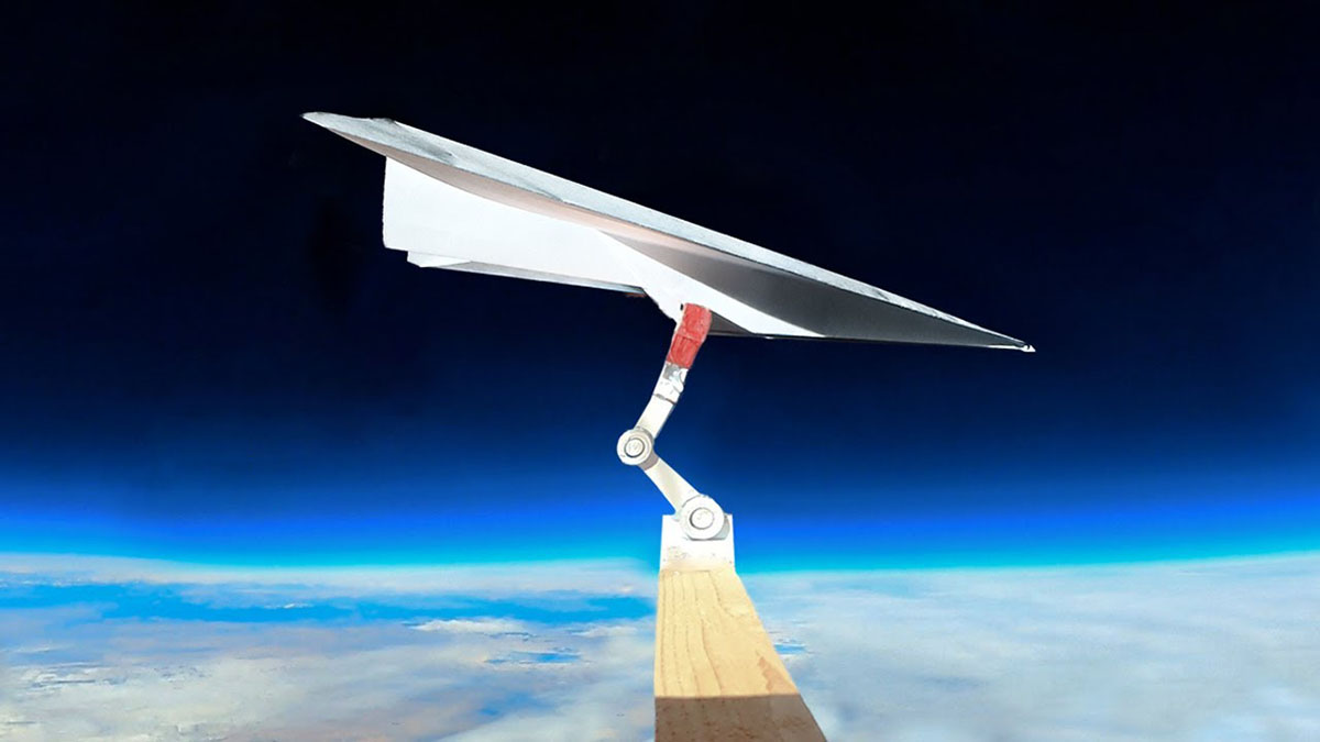 paper airplane out of space